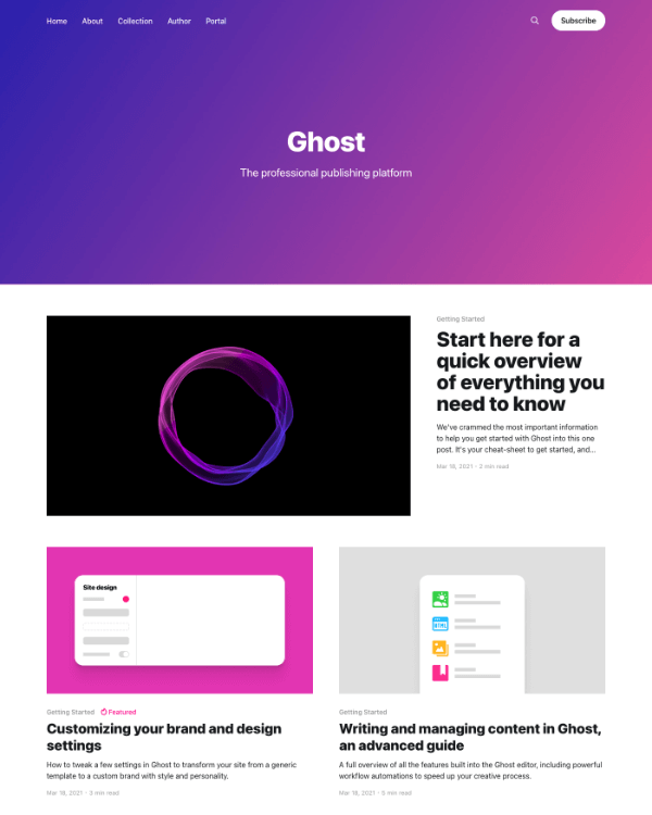 Casper Theme